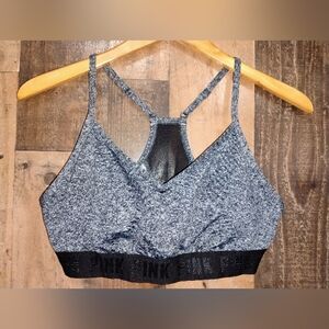 Pink Active Victoria's Secret Women's Gray Sports Bra Size Large